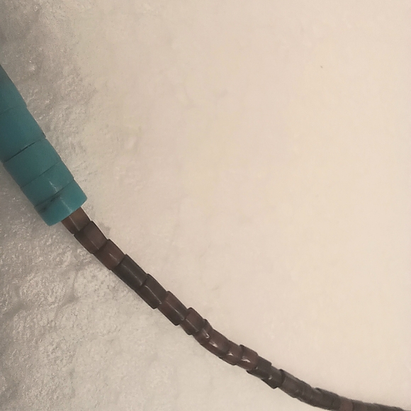 VTG Navajo Necklace Eagle Pendant Reconstituted Turquoise Graduated Discs 24" - Picture 11 of 17